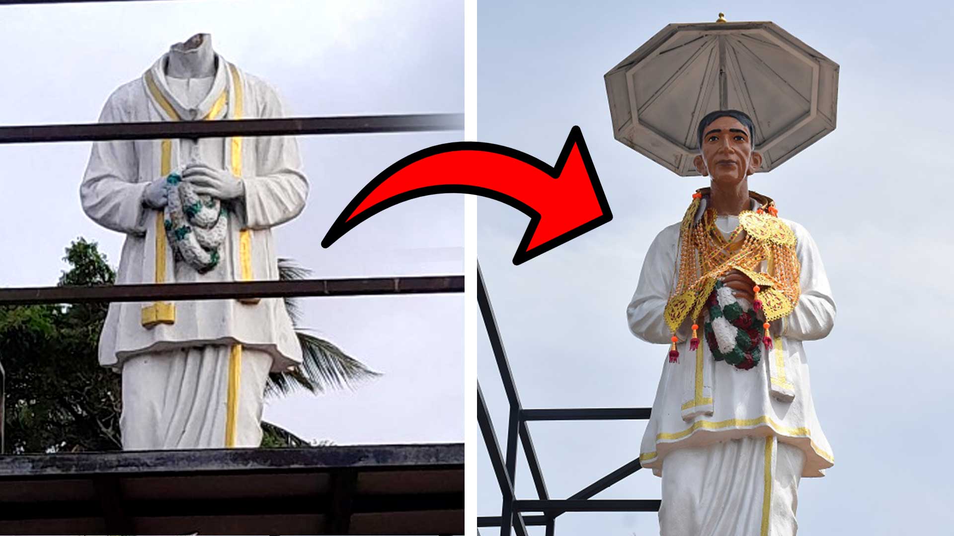 Read more about the article <span class="photo-label">🔴 PHOTO</span> மன்னார் நகரில் உடைக்கப்பட்ட தந்தை செல்வாவின் உருவச்சிலை – வெளிவந்த புதிய தகவல்