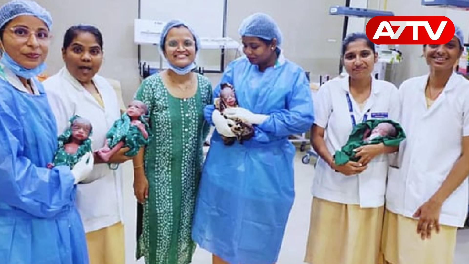 Read more about the article ஒரே பிரசவத்தில் 4 குழந்தைகள் பெற்றெடுத்த தாய்!