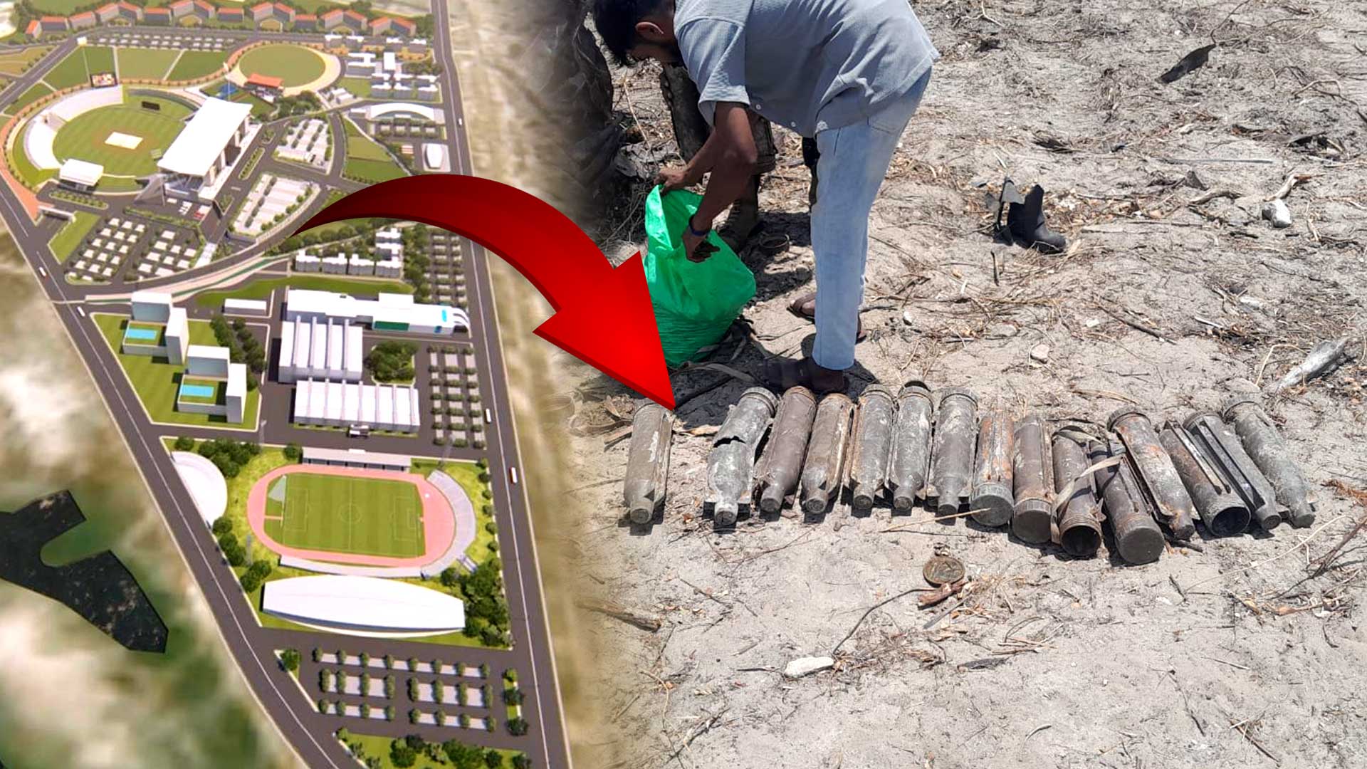 Read more about the article மண்டைதீவு கிரிக்கெட் மைதான புனரமைப்பு பணியில் துப்பாக்கி ரவைகள் மீட்பு