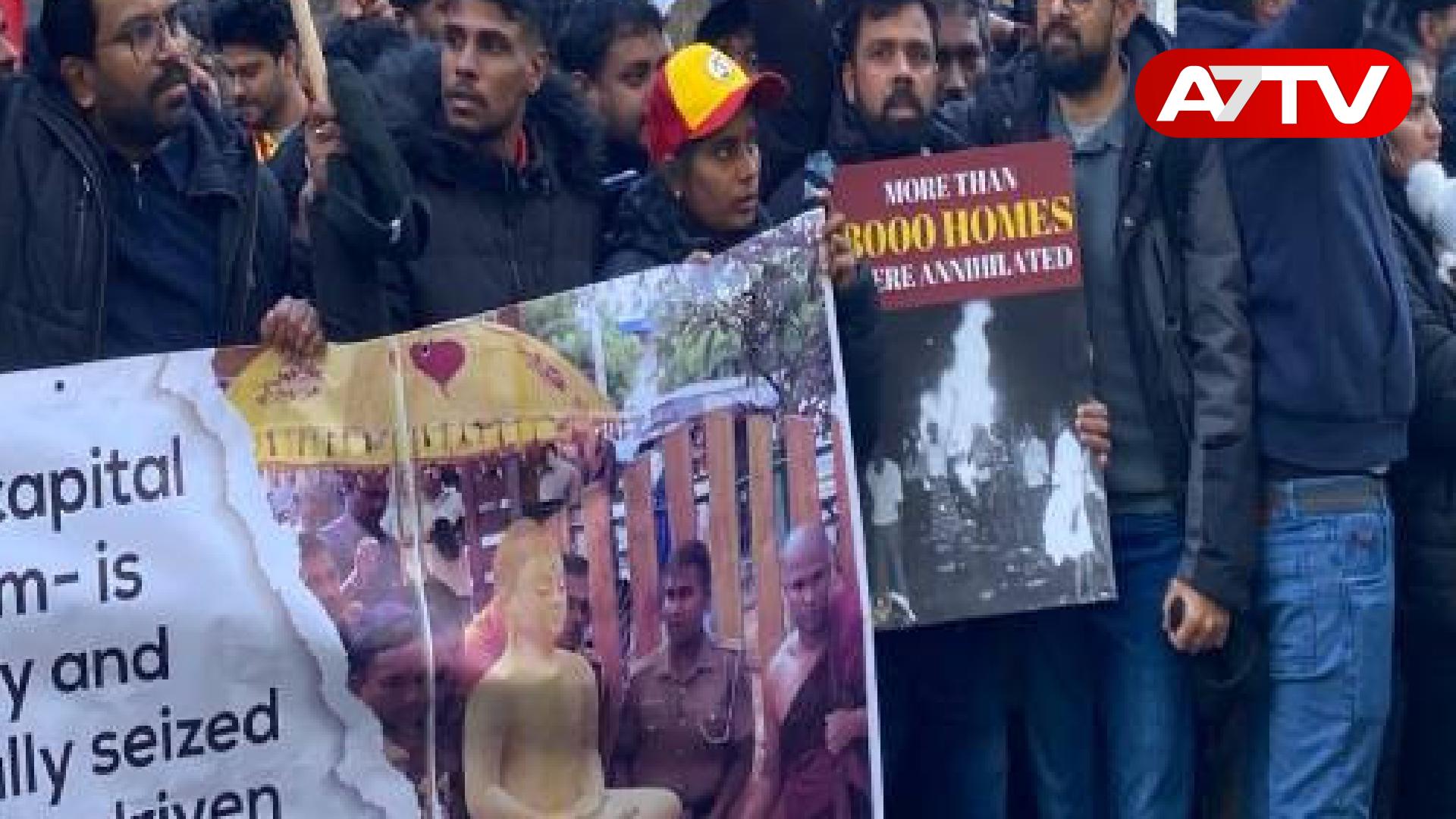 Read more about the article ஏக்கிய ராஜ்ய அரசியலமைப்பு தமிழருக்கு தீர்வல்ல: லண்டனில் கறுப்பு நாள் பேரணி