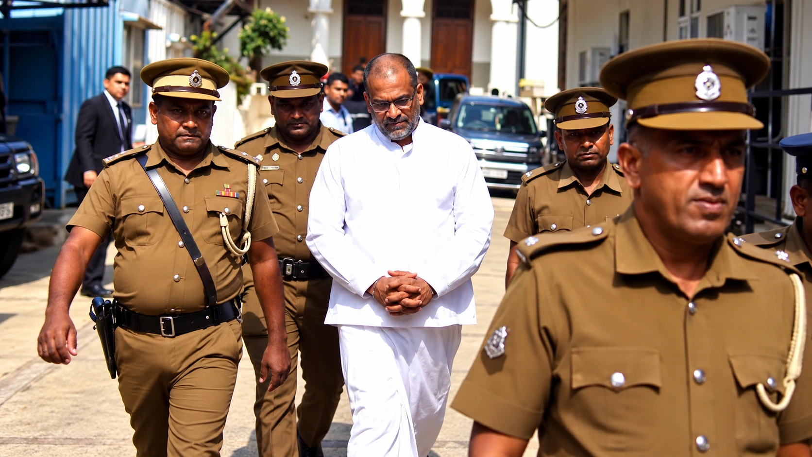 Read more about the article சாதாரண உடையில் நீதிமன்றத்திற்கு அழைத்து வரப்பட்ட ஞானசார தேரர்