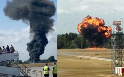 Plane-Crashes-At-London-Southend-Airport